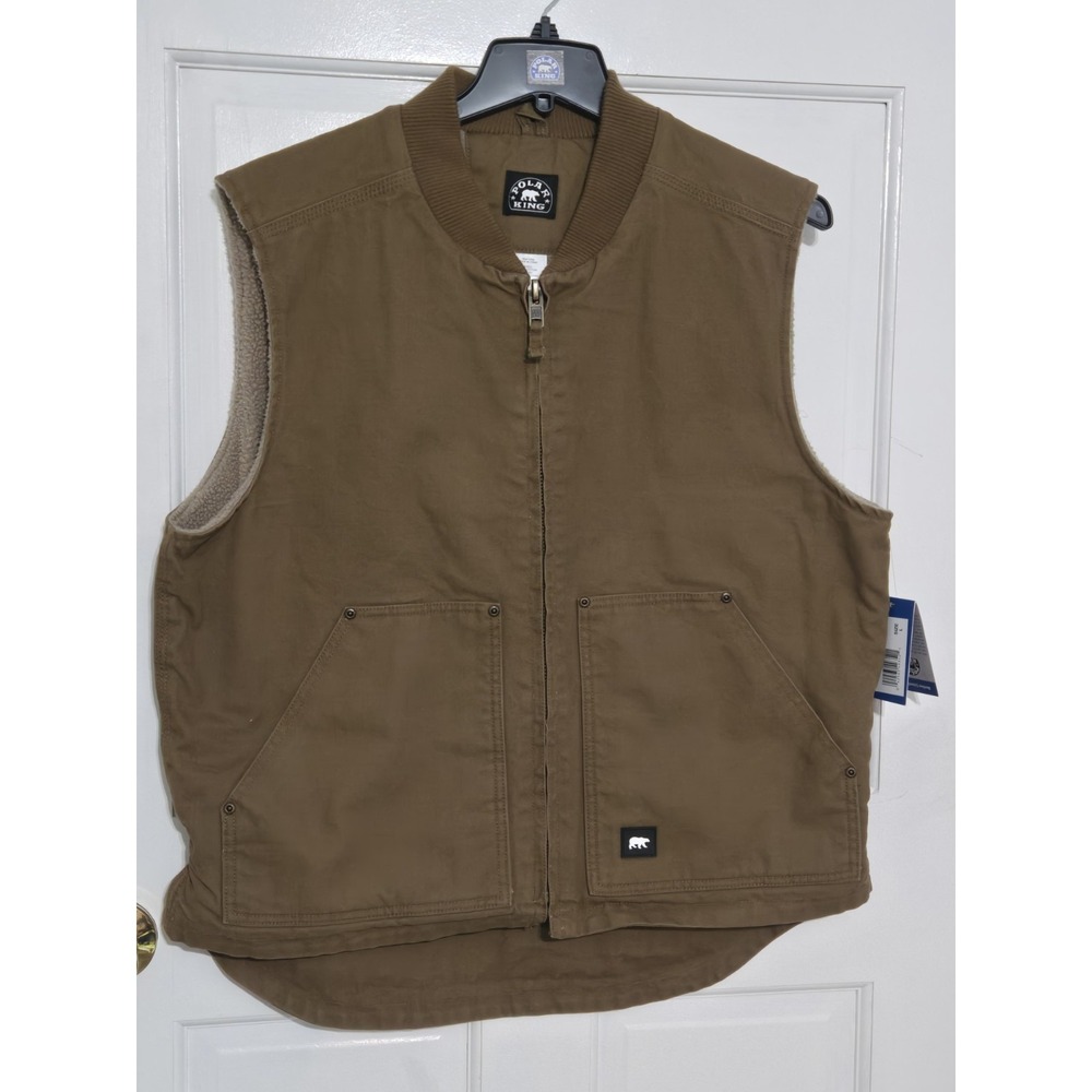 Polar King Berber Lined Vest Brown NWT  size 2XL 35.28